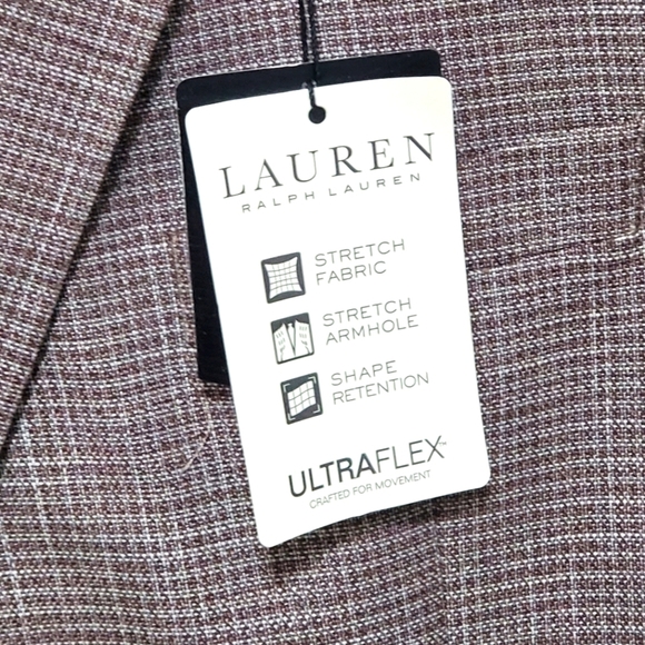 LAUREN RALPH LAUREN Brown/Cream Lexington BLAZER 46R NWT! Msrp:$295 - Picture 2 of 9